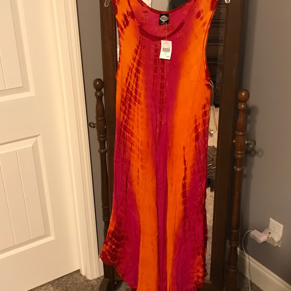 Colorful Tie Dyed Dress, x-Large